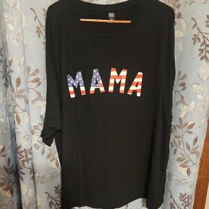 Black 'MAMA' Graphic Women's Top